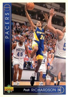 260 Pooh Richardson - Indiana Pacers - Carte Upper Deck NBA 1993 - Sonstige & Ohne Zuordnung