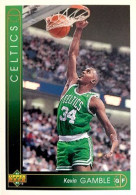 262 Kevin Gamble - Boston Celtics - Carte Upper Deck NBA 1993 - Sonstige & Ohne Zuordnung