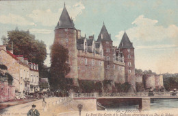 56. JOSSELIN . Le Pont Sainte Croix Et Le Château Appartenant Au Duc De Rohan . Animée - Josselin