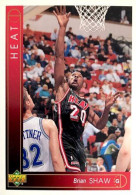 283 Brian Shaw - Miami Heat - Carte Upper Deck NBA 1993 - Autres & Non Classés