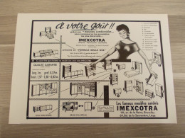 Reclame Advertentie Uit Oud Tijdschrift 1957 - Meubles Combinables IMEXCOTRA Les Fameux Meubles Suédois - Advertising