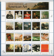 USA 1998 American Art In 4 Cent. Block MNH Mather, Freake, Phillips, Peale, Audubon, Bingham, Durand, Johnson, Harnett - Sonstige & Ohne Zuordnung