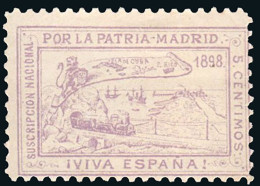 Madrid - Viñetas - 1898 - Patriótica "5 Cts. Suscripción Nacional - Por La Patria - Madrid" - Unused Stamps