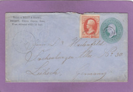 LETTRE DE BRYANT POUR LUBECK,ALLEMAGNE. CACHET "NEW YORK - BRITISH TRANSIT". - Brieven En Documenten