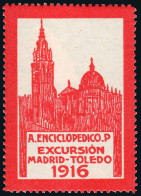 Madrid - Viñetas - 1916 - * S/Cat - Excursión Madrid - Toledo" Rojo - Ungebraucht