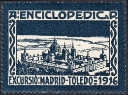 Madrid - Viñetas - 1916 - * S/Cat - Excursión Madrid - Toledo" Azul - Neufs