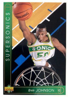 321 Ervin Johnson - Seattle SuperSonics - Carte Upper Deck NBA 1993 - Sonstige & Ohne Zuordnung