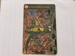 SINGAPORE-(80SIGC-(0)a)-Dinosaurs-(291)-(80SIGC-125371)($10)(?)-used Card+1card Prepiad Free - Singapour