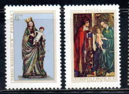 POLONIA POLAND POLSKA 1976 CHRISTMAS NATALE NOEL WEIHNACHTEN NAVIDAD NATAL COMPLETE SET SERIE COMPLETA MNH - Unused Stamps