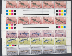 Tristan Da Cunha 1981 Sharks 4v Strip Of 5 Gutter ** Mnh (TDC170) - Tristan Da Cunha