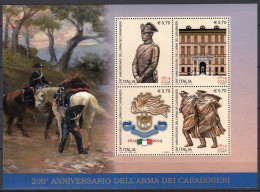 A1508 - ITALIA BF Unificato N°83 ** Carabinieri ( Registered Shipment Only ) - Blocchi & Foglietti