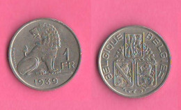 Belgique Belgie 1 Franc 1939 Belgium Belgio Typological Nickel Coin - 1 Franc