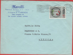 ITALIA - Storia Postale Repubblica - 1967 - 40 Ventennale Della Repubblica; Lettera I Formata Da Un Nastro Tricolore E D - 1946-60: Marcophilie