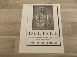 Reclame Advertentie Uit Oud Tijdschrift 1957 - Delisle Fabricant De Luminaire - Publicités