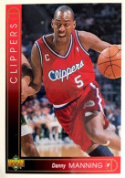 342 Danny Manning - Los Angeles Clippers - Carte Upper Deck NBA 1993 - Andere & Zonder Classificatie