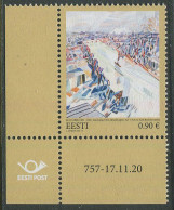 Estonia:Unused Stamp Estonian Art Museum, Ado Vabbe, Seine River, 2020, MNH, Corner - Estonie