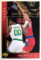 345 Shawn Bradley - Philadelphia 76ers - Carte Upper Deck NBA 1993 - Autres & Non Classés