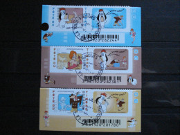 160A  161A Et 162A  Fête Du Timbre De 2008 TEX  AVERY  Bas De Feuillet Numéroté Et Oblitérés Avec Cachet Rond  ***** - Used Stamps