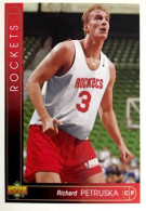 366 Richard Petruska - Houston Rockets - Carte Upper Deck NBA 1993 - Altri & Non Classificati