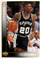 371 Chris Whitney - San Antonio Spurs - Carte Upper Deck NBA 1993 - Otros & Sin Clasificación