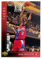 372 Moses Malone - Philadelphia 76ers - Carte Upper Deck NBA 1993 - Altri & Non Classificati