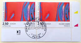 - N° 2797. Paire En Coin De Feuille. Art Contemporain. Oblitéré Premier Jour - - Used Stamps