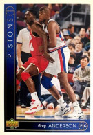 402 Greg Anderson - Detroit Pistons - Carte Upper Deck NBA 1993 - Otros & Sin Clasificación