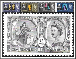 SG646-650 1964 Shakespeare Festival Stamp Set (Ordinary) Unmounted Mint Hrd2d - Ungebraucht