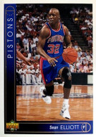 416 Sean Elliott - Detroit Pistons - Carte Upper Deck NBA 1993 - Autres & Non Classés