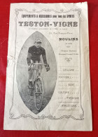 Petit Catalogue Equipements Accessoires Pour Tous Les Sports Teston Vigne Champion Cycliste 1922 Moulins (Allier) - Pubblicitari