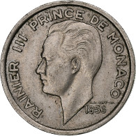 Monaco, Rainier III, 100 Francs, 1956, Paris, Cupro-nickel, TTB+, Gadoury:MC143 - 1922-1949 Luigi II