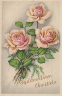 FLOWERS Vintage Postcard CPA #PKE507.GB - Blumen