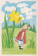 EASTER CHILDREN Vintage Postcard CPSM #PBO236.GB - Pâques