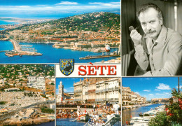 CPM*34* SÈTE - Multivues - Georges Brassens- Armoiries  *SUP* 2 Scans - Sete (Cette)