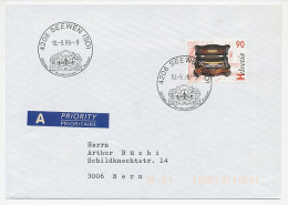 Cover / Postmark Switzerland 1996 Music Automatons - Museum - Música