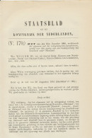 Staatsblad 1888 : Spoorlijn Enschede - Oldenzaal - Historical Documents