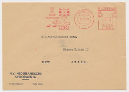 Meter Cover Netherlands 1959 - Postalia 516 NS - Dutch Railways - Stop At Red Flashing Light - Trains