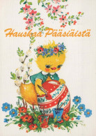 PASCUA POLLO HUEVO Vintage Tarjeta Postal CPSM #PBP060.ES - Pâques