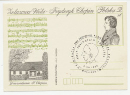 Postal Stationery Poland 1983 Frederic Chopin - Artur Rubinstein - Piano - Música