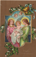 ANGEL CHRISTMAS Holidays Vintage Antique Old Postcard CPA #PAG702.GB - Anges