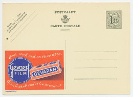 Publibel - Postal Stationery Belgium 1952 Gevaert - Photography - Film - Fotografie