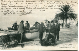 N  I  C  E   -    QUAI Du MIDI - LA POISSONNERIE Et DEPART Pour La PÊCHE  - - Cafés, Hotels, Restaurants