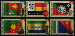 Papua-Neuguinea 2004 - Mi-Nr. 1093-1098 ** - MNH - Flaggen / Flags - Papoea-Nieuw-Guinea