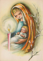 Jungfrau Maria Madonna Jesuskind Weihnachten Religion Vintage Ansichtskarte Postkarte CPSM #PBP941.DE - Vierge Marie & Madones