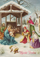 Jungfrau Maria Madonna Jesuskind Weihnachten Religion Vintage Ansichtskarte Postkarte CPSM #PBB849.DE - Vierge Marie & Madones