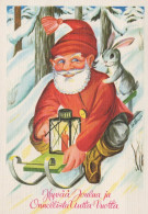 WEIHNACHTSMANN SANTA CLAUS WEIHNACHTSFERIEN Vintage Postkarte CPSM #PAK395.DE - Santa Claus