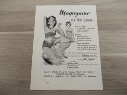 Reclame Advertentie Uit Oud Tijdschrift 1957 - Mayogaine Maillot Jeune ! - Reclame