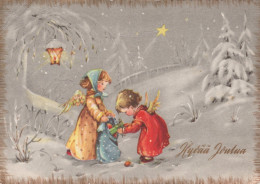 ENGEL WEIHNACHTSFERIEN Feiern & Feste Vintage Ansichtskarte Postkarte CPSM #PAH018.DE - Angels
