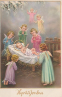 ENGEL WEIHNACHTSFERIEN Vintage Ansichtskarte Postkarte CPSMPF #PAG767.DE - Angels