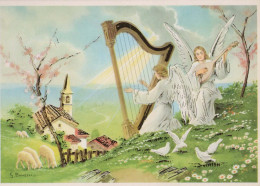 ANGELO Natale Vintage Cartolina CPSM #PBP562.IT - Angels